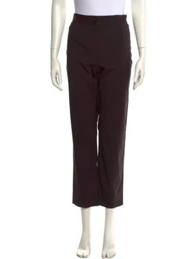 Pre-owned Dolce & Gabbana Virgin Wool Straight Leg Pants In Brown