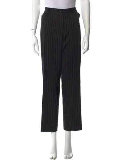 Pre-owned Dolce & Gabbana Virgin Wool Straight Leg Pants In Gray