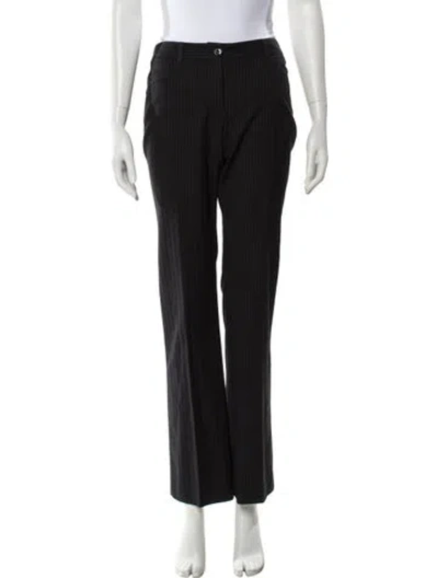 Pre-owned Dolce & Gabbana Virgin Wool Straight Leg Pants In Gray