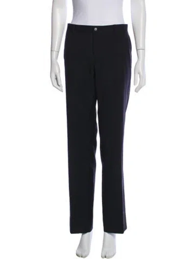Pre-owned Dolce & Gabbana Virgin Wool Straight Leg Pants In Gray