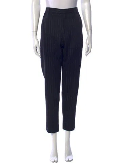 Pre-owned Dolce & Gabbana Virgin Wool Straight Leg Pants In Grey