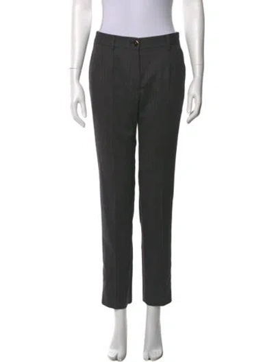 Pre-owned Dolce & Gabbana Virgin Wool Straight Leg Pants In Multi