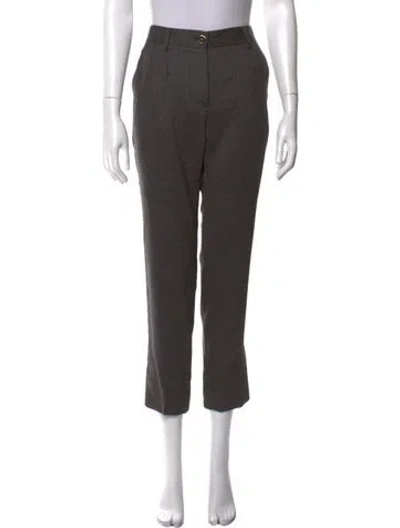 Pre-owned Dolce & Gabbana Virgin Wool Straight Leg Pants In Multi
