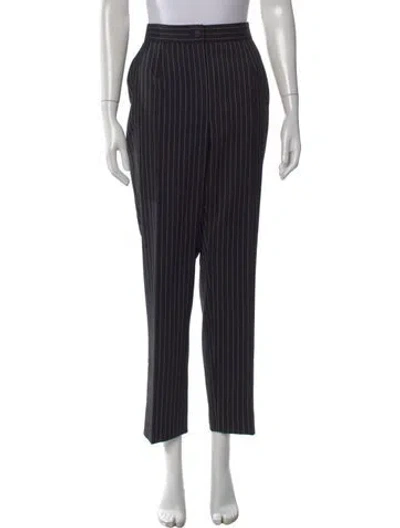 Pre-owned Dolce & Gabbana Virgin Wool Straight Leg Pants W/ Tags In Black