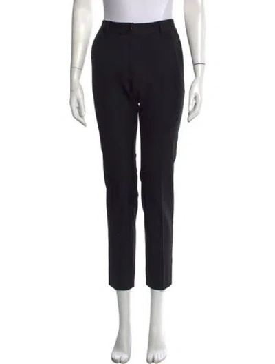 Pre-owned Dolce & Gabbana Virgin Wool Straight Leg Pants W/ Tags In Black