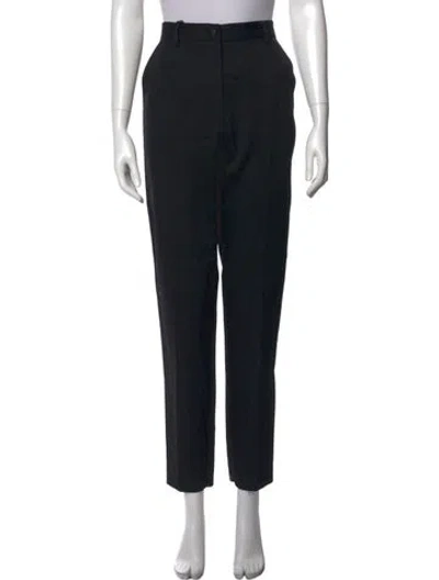 Pre-owned Dolce & Gabbana Virgin Wool Straight Leg Pants W/ Tags In Black