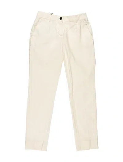 Pre-owned Dolce & Gabbana Virgin Wool Straight Leg Pants W/ Tags In Neutral