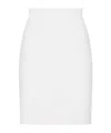 Dolce & Gabbana Straight-cut Wool Mini Skirt In White