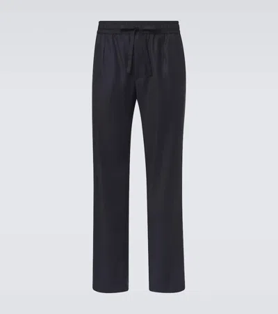 Dolce & Gabbana Virgin Wool Straight Pants In Black