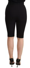 Dolce & Gabbana Virgin Wool Stretch Bermudas In Black
