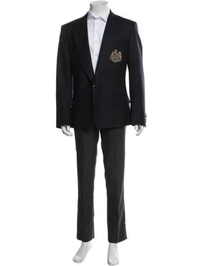 Pre-owned Dolce & Gabbana Virgin Wool Suit In Blue