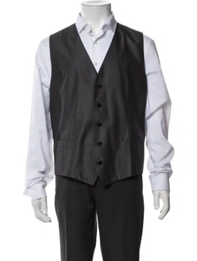 Pre-owned Dolce & Gabbana Virgin Wool Suit Vest In Grey