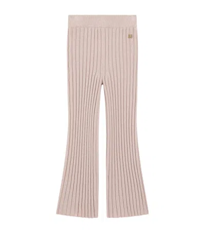 Dolce & Gabbana Kids' Virgin Wool Sweatpants In Pink