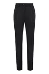 Dolce & Gabbana Women Stretch Wool And Silk Trousers In Nero