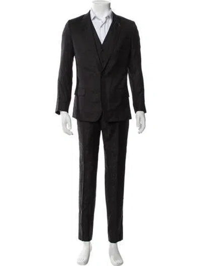 Pre-owned Dolce & Gabbana Virgin Wool Three-piece Suit In Black