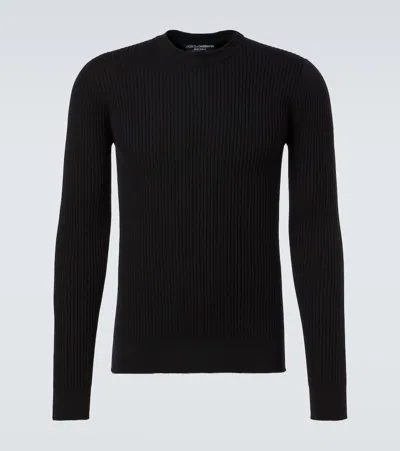 Dolce & Gabbana Virgin Wool Top In Black