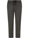 Dolce & Gabbana Cropped Drawstring Trousers In Grey