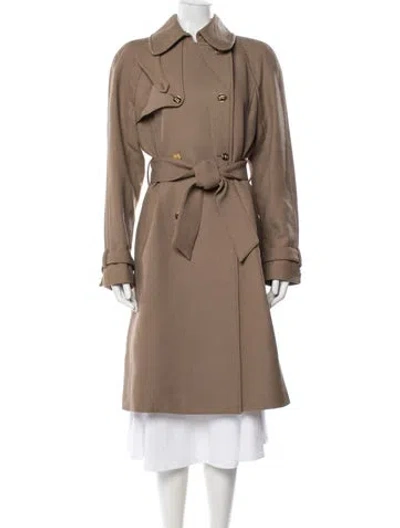 Pre-owned Dolce & Gabbana Virgin Wool Trench Coat In Brown