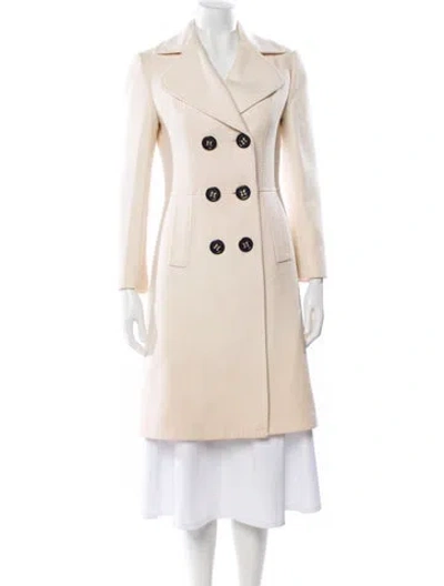 Pre-owned Dolce & Gabbana Virgin Wool Trench Coat In Neutral