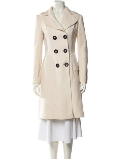 Pre-owned Dolce & Gabbana Virgin Wool Trench Coat In Neutral