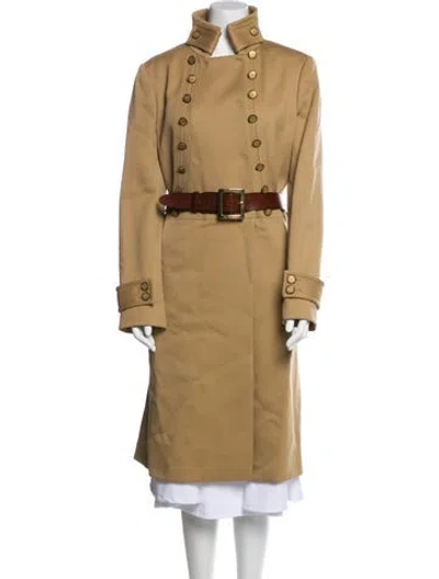 Pre-owned Dolce & Gabbana Virgin Wool Trench Coat In Neutral