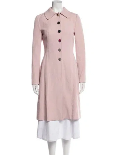Pre-owned Dolce & Gabbana Virgin Wool Trench Coat In Pink