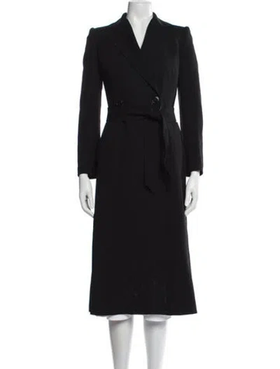 Pre-owned Dolce & Gabbana Virgin Wool Trench Coat W/ Tags In Black