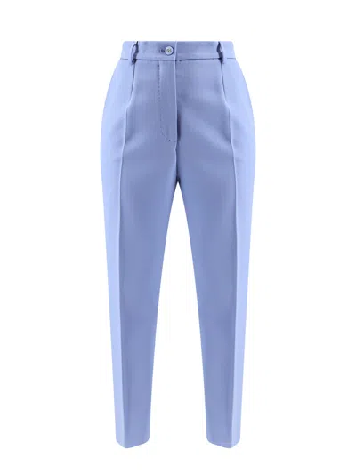 Dolce & Gabbana Virgin Wool Trouser In Blue