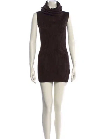 Pre-owned Dolce & Gabbana Virgin Wool Turtleneck Sweater In Black
