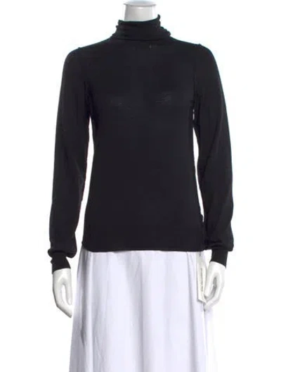 Pre-owned Dolce & Gabbana Virgin Wool Turtleneck Sweater In Black