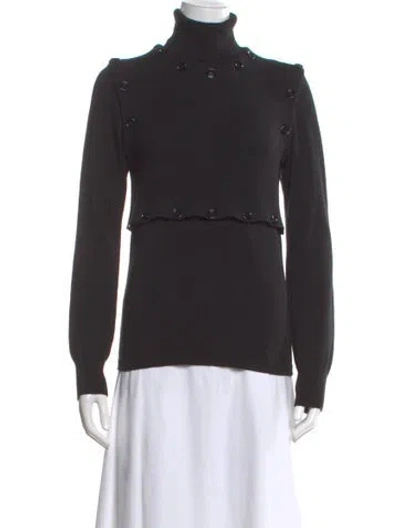 Pre-owned Dolce & Gabbana Virgin Wool Turtleneck Sweater In Gray