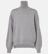 Dolce & Gabbana Virgin Wool Turtleneck Sweater In Grigio Chiaro 1