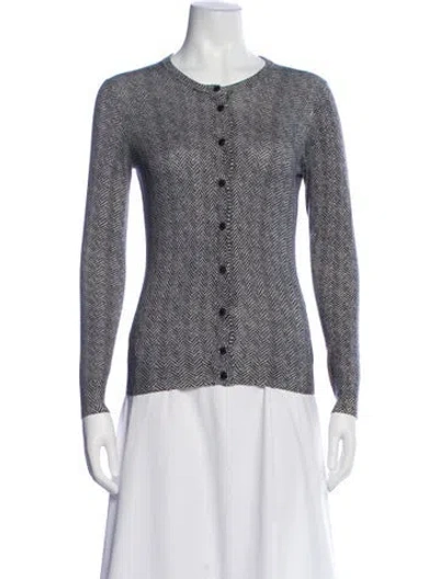 Pre-owned Dolce & Gabbana Virgin Wool Tweed Pattern Blouse W/ Tags In Gray