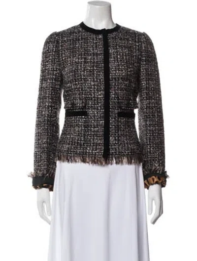 Pre-owned Dolce & Gabbana Virgin Wool Tweed Pattern Evening Jacket In Multi