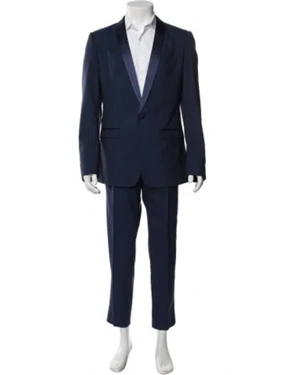 Pre-owned Dolce & Gabbana Virgin Wool Two-piece Suit In Blue