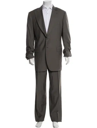 Pre-owned Dolce & Gabbana Virgin Wool Two-piece Suit In Green