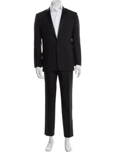 Pre-owned Dolce & Gabbana Virgin Wool Two-piece Suit Vest In Black