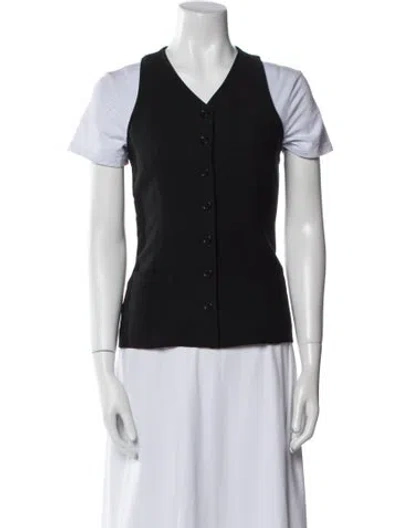 Pre-owned Dolce & Gabbana Virgin Wool Vest In Black