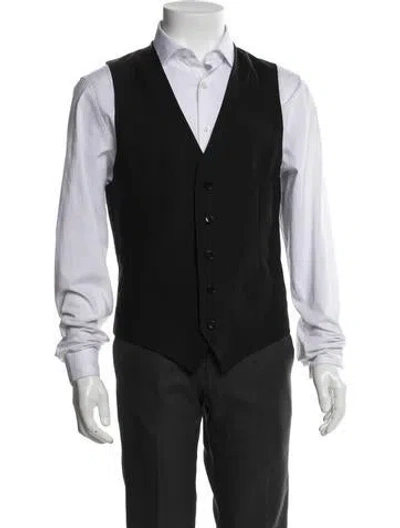 Pre-owned Dolce & Gabbana Virgin Wool Vest In Black