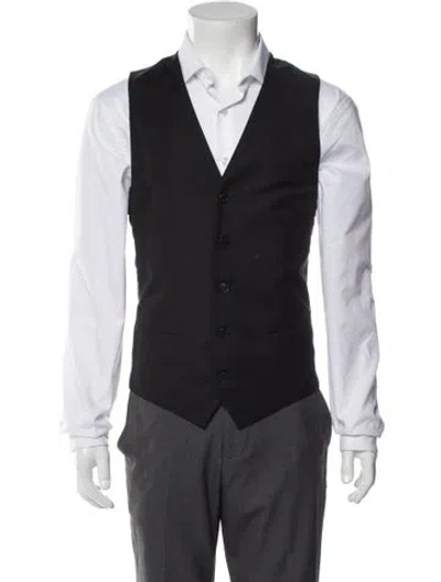 Pre-owned Dolce & Gabbana Virgin Wool Vest In Black