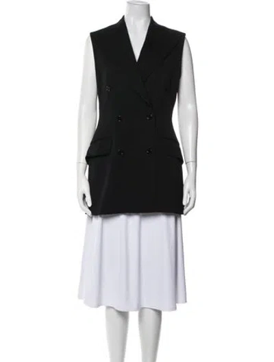 Pre-owned Dolce & Gabbana Virgin Wool Vest In Black