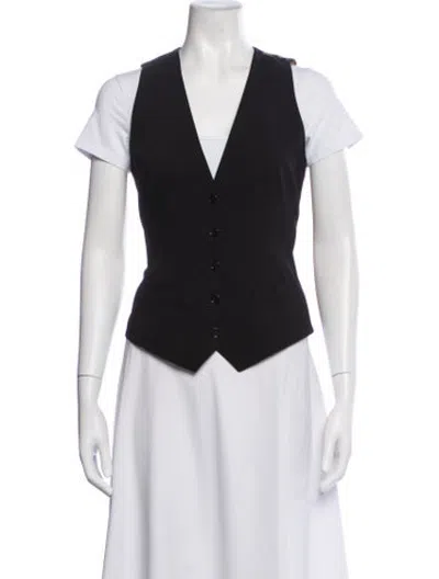Pre-owned Dolce & Gabbana Virgin Wool Vest In Black