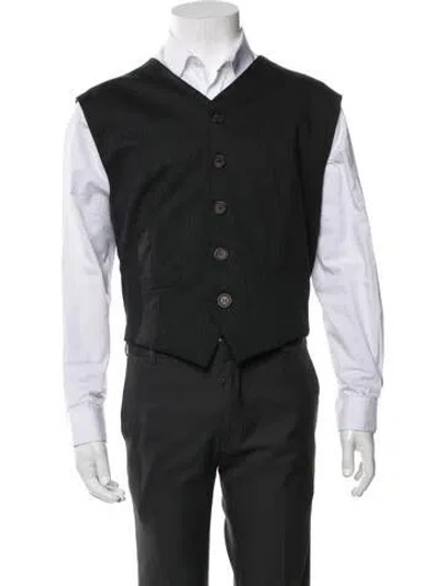 Pre-owned Dolce & Gabbana Virgin Wool Vest In Black/grey