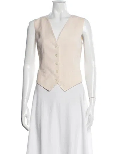 Pre-owned Dolce & Gabbana Virgin Wool Vest In Neutrals