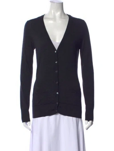 Pre-owned Dolce & Gabbana Virgin Wool V-neck Sweater In Black