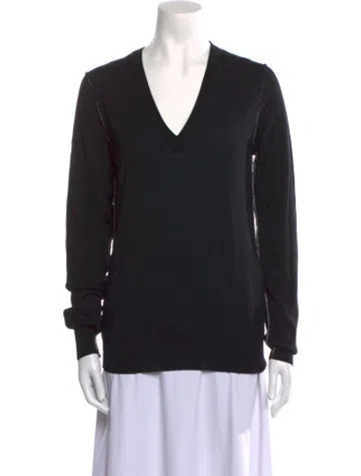 Pre-owned Dolce & Gabbana Virgin Wool V-neck Sweater W/ Tags In Black