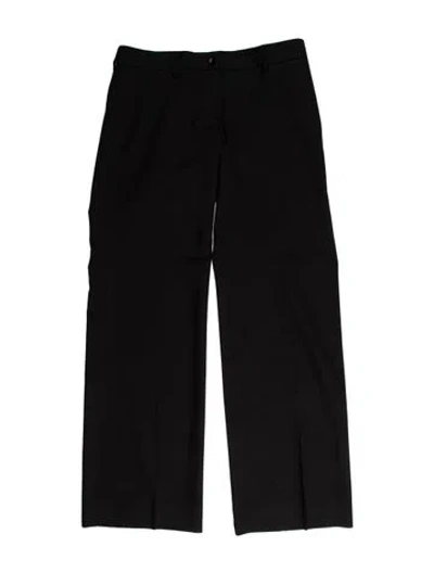 Pre-owned Dolce & Gabbana Virgin Wool Wide Leg Pants In Black