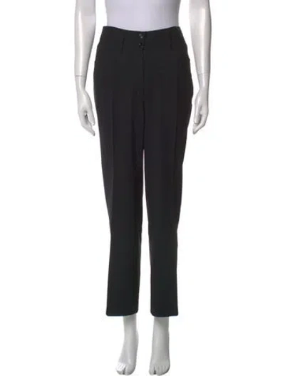 Pre-owned Dolce & Gabbana Virgin Wool Wide Leg Pants In Black