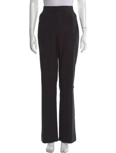 Pre-owned Dolce & Gabbana Virgin Wool Wide Leg Pants In Black