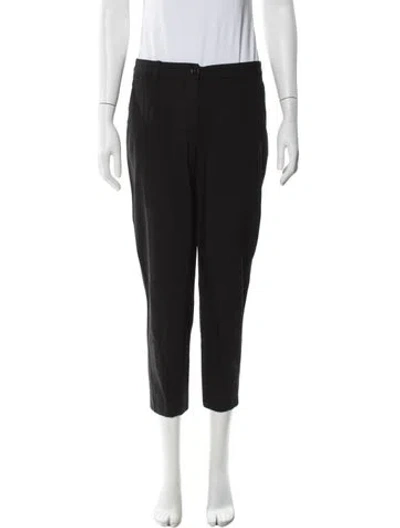Pre-owned Dolce & Gabbana Virgin Wool Wide Leg Pants In Black